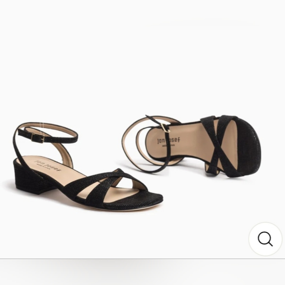 Jon Josef Women's Black Strappy Sandals 7.5